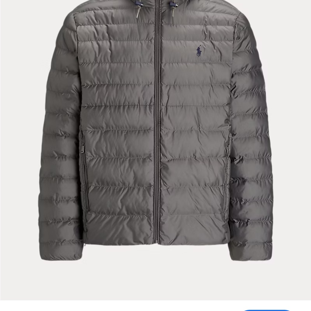 Polo By Ralph Lauren Gray Puffer Jacket For Men